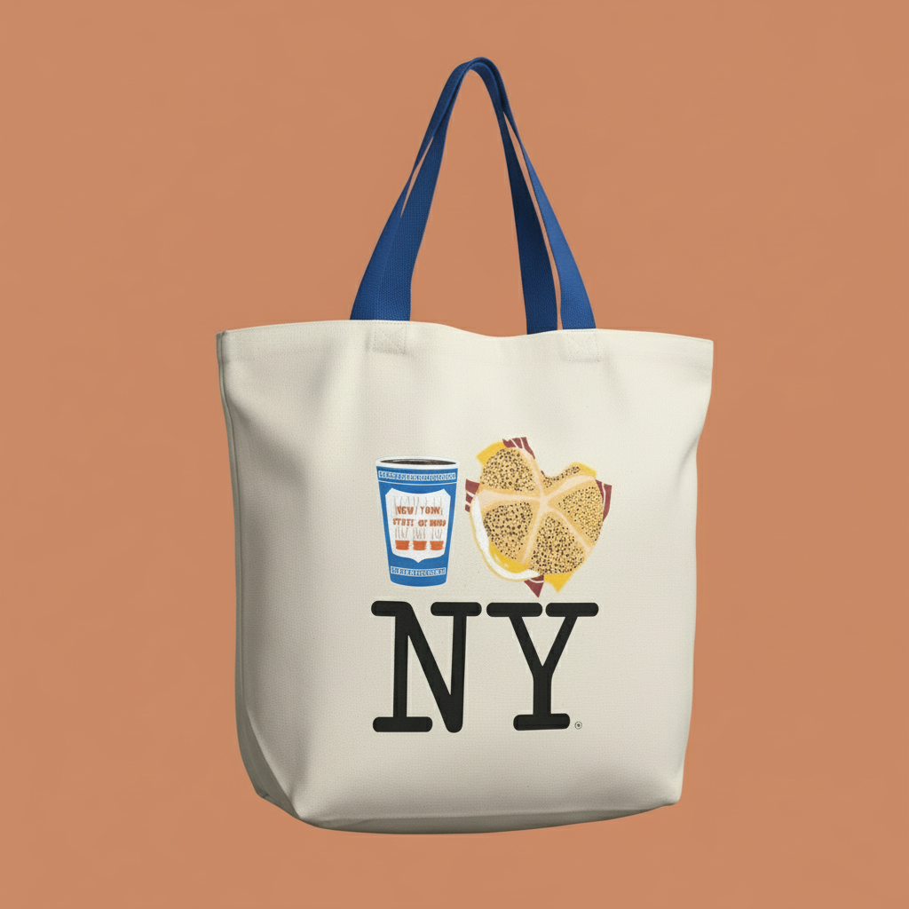 Bacon Egg and Cheese NY Large Tote – PiccoliNY