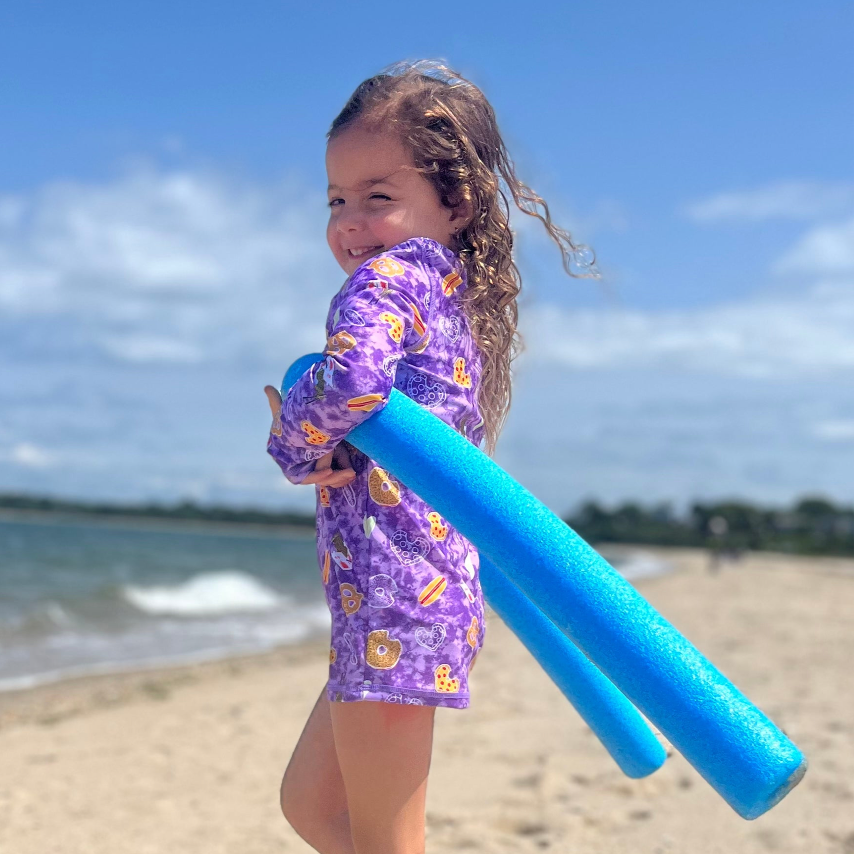 Tie Dye UPF 50+ Rash Guard - Purple Multi