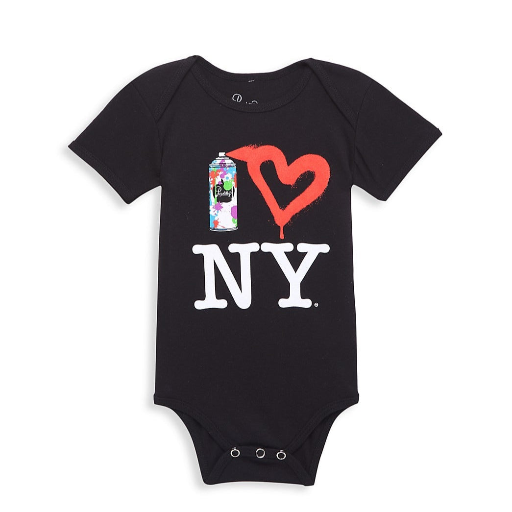 Spray Paint Heart NY Onesie