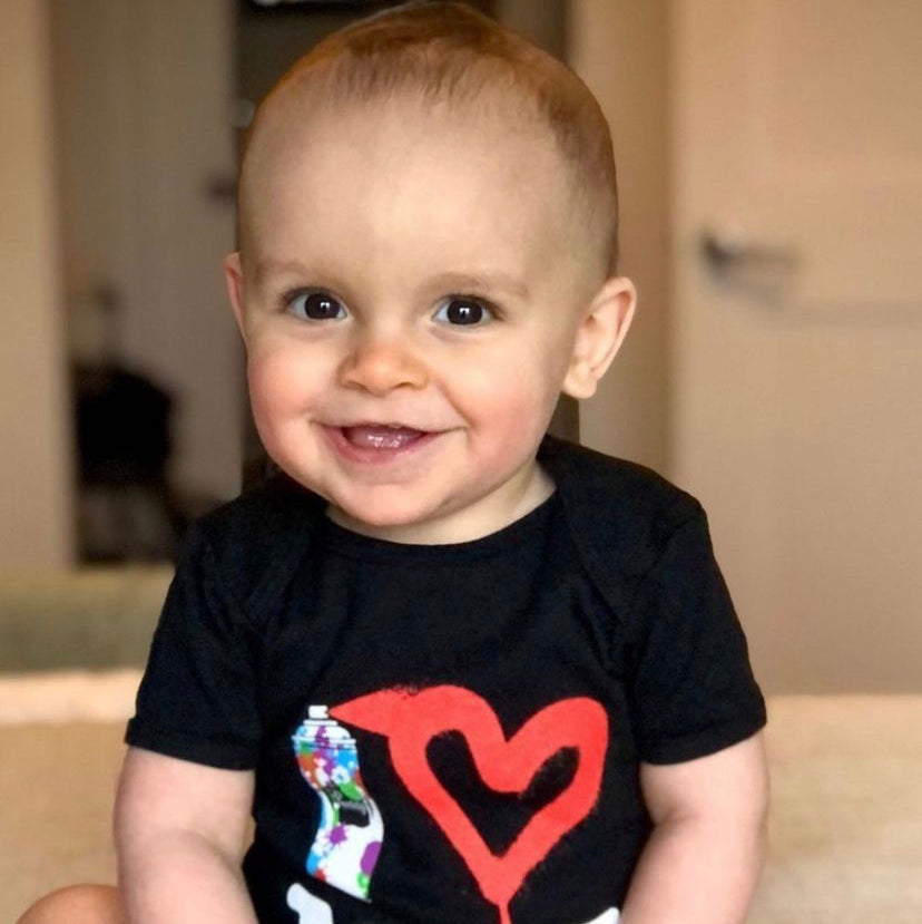 Spray Paint Heart NY Onesie