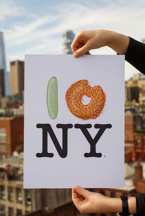 Pickle Bagel NY Poster