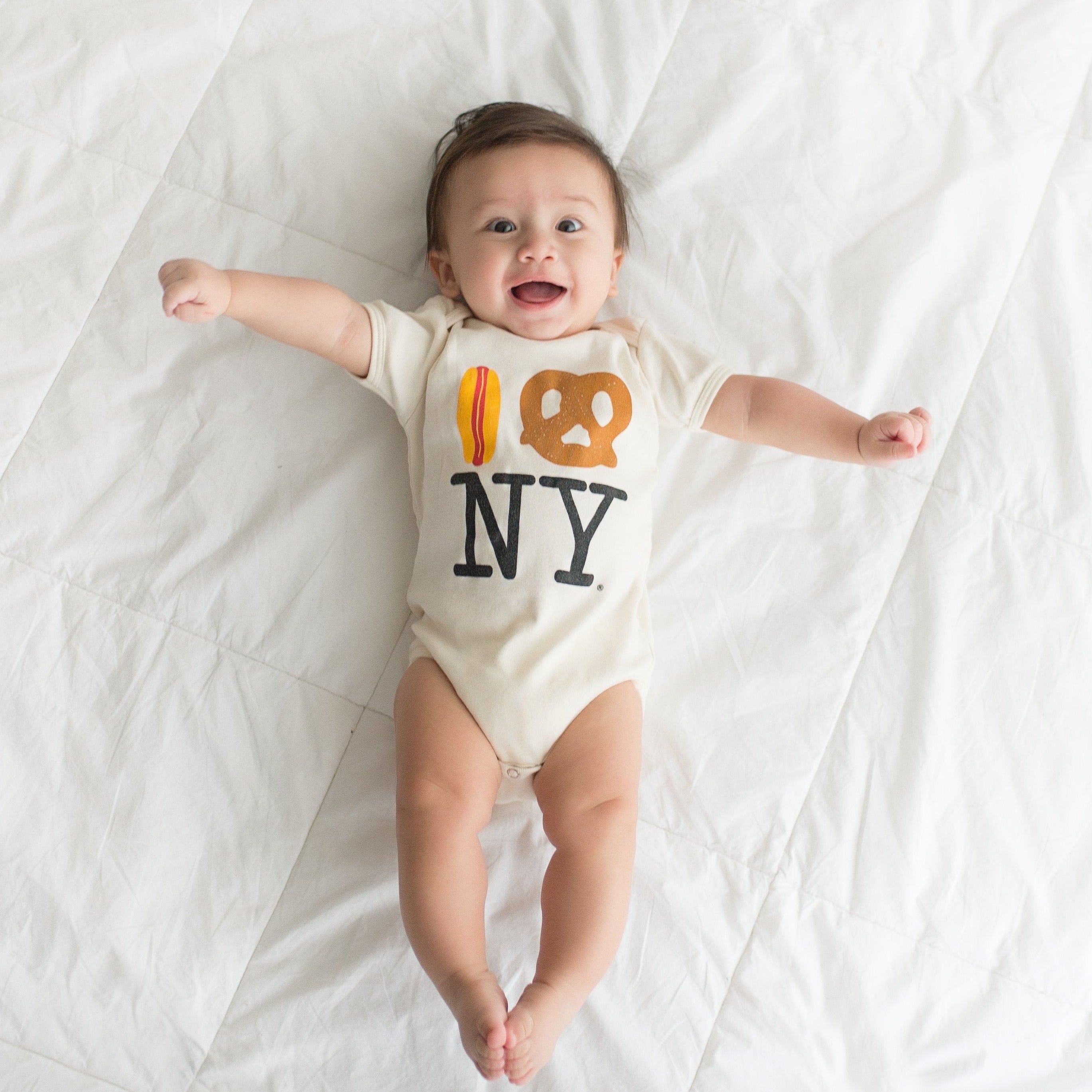 Hot Dog Pretzel NY Onesie