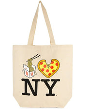 Lo Mein Pizza NY Large Tote