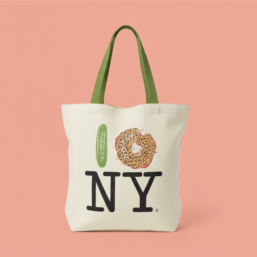 Pickle Bagel NY Large Tote