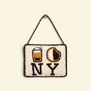 Egg Cream Black & White Cookie NY Beaded Ornament