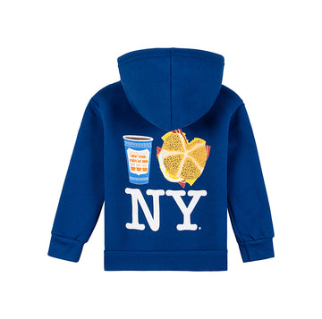 New York Kids Sweatshirt - Grey Zipper Hoodie