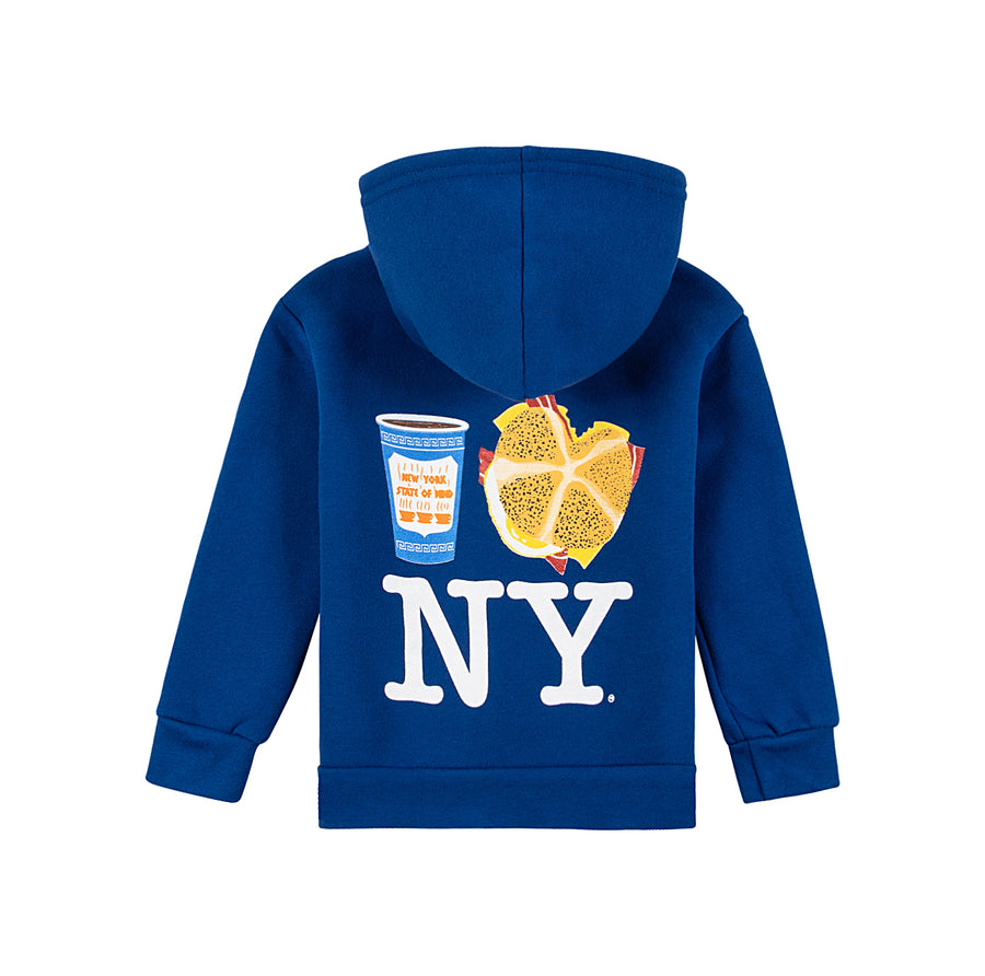 PiccoliNY Coffee Bacon Egg and Cheese NY Hoodie - Royal Blue 6