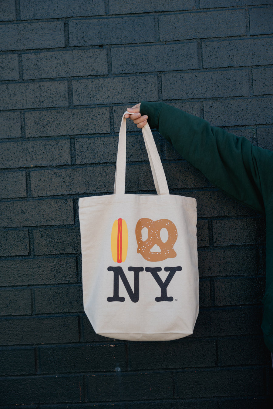 Hot Dog Pretzel NY Large Tote