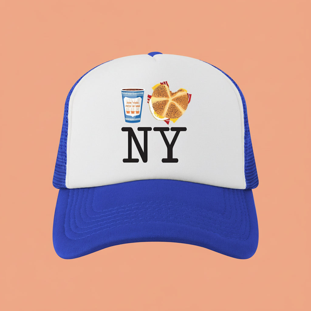 Coffee Bacon Egg and Cheese NY Kids Trucker Hat