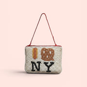 Hot Dog Pretzel NY Beaded Ornament