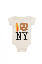 Hot Dog Pretzel NY Onesie