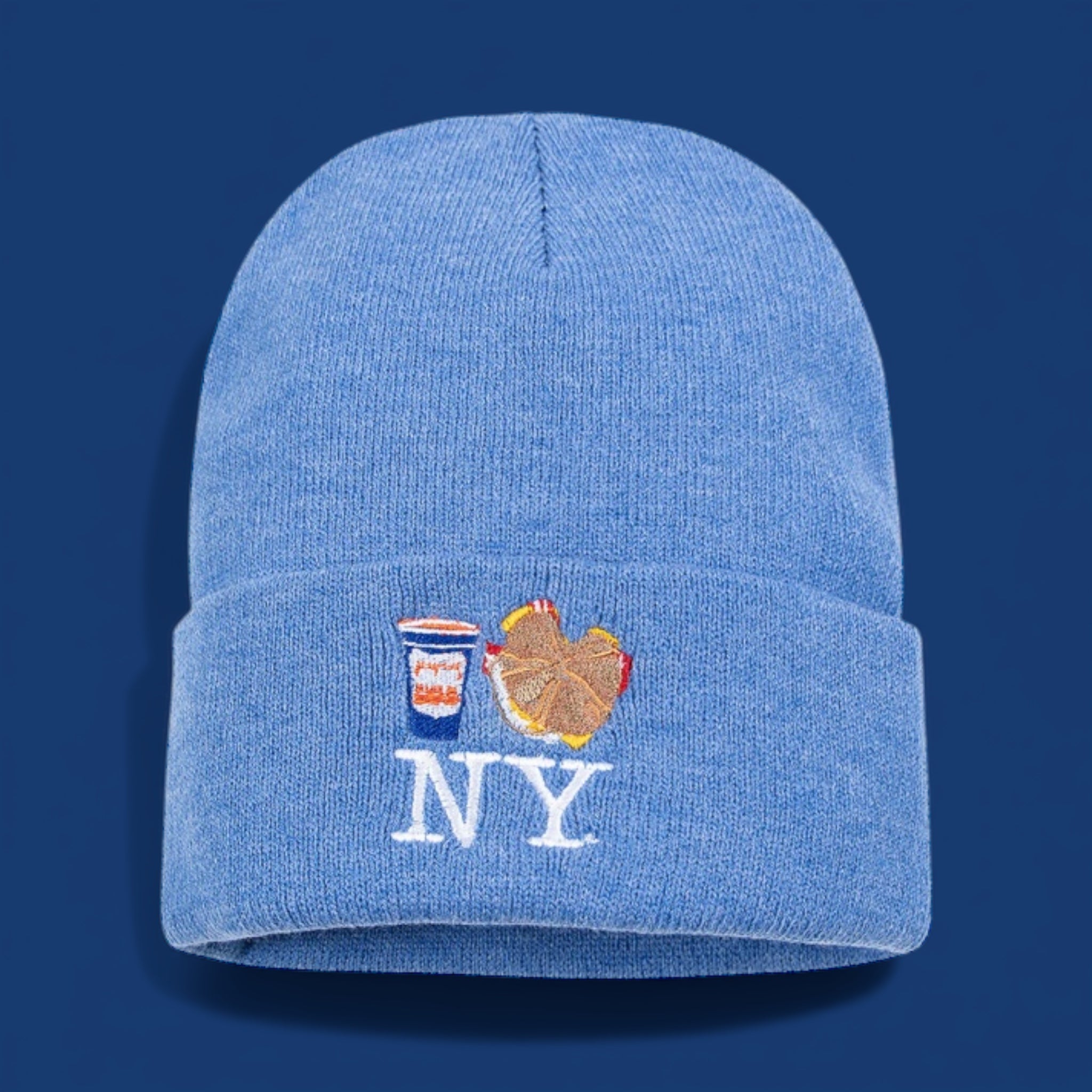 Bacon Egg and Cheese NY Knit Beanie - Royal Blue