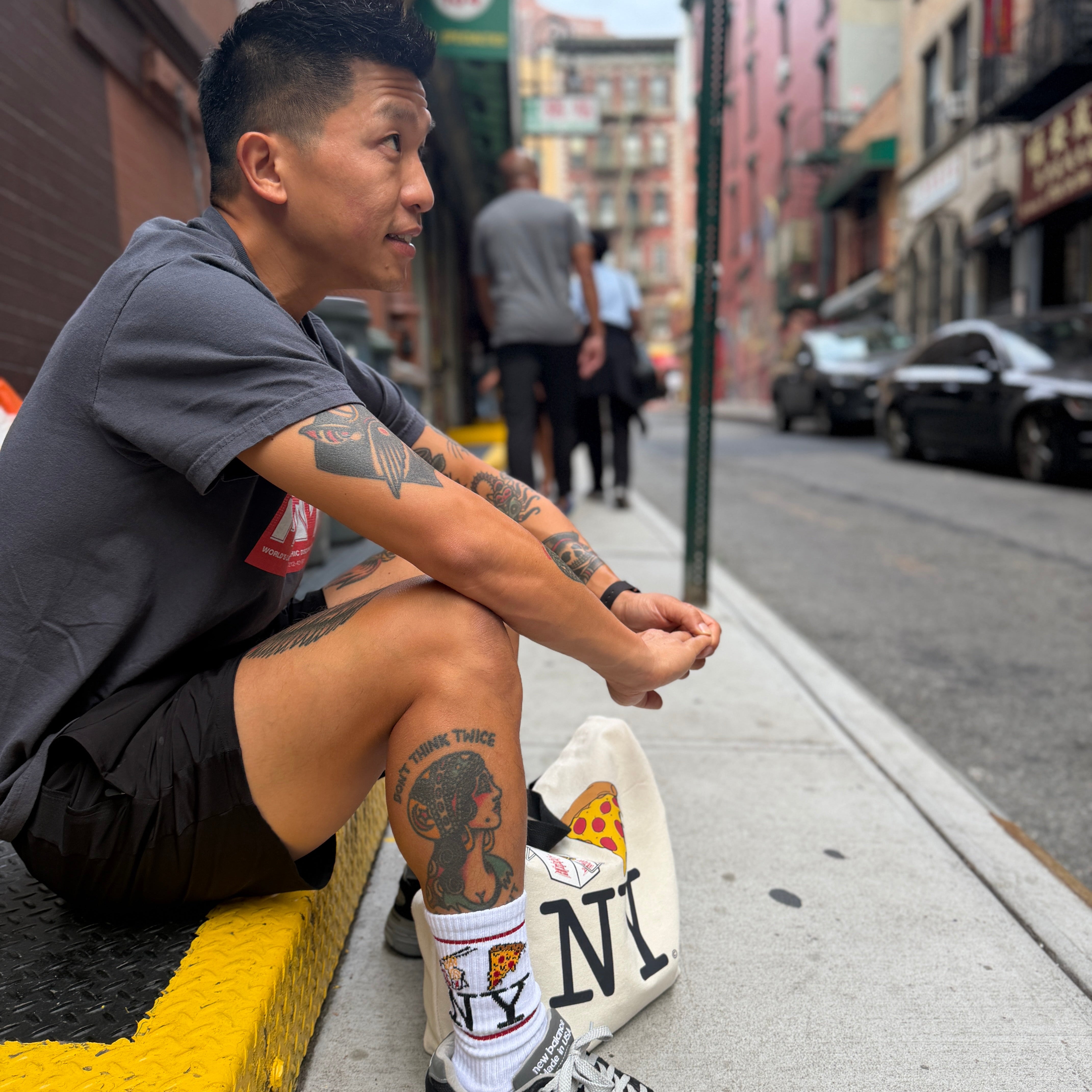 Lo Mein Pizza NY Unisex Socks