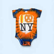 Knickerbocker Pride Tie Dye Hot Dog Pretzel NY Onesie