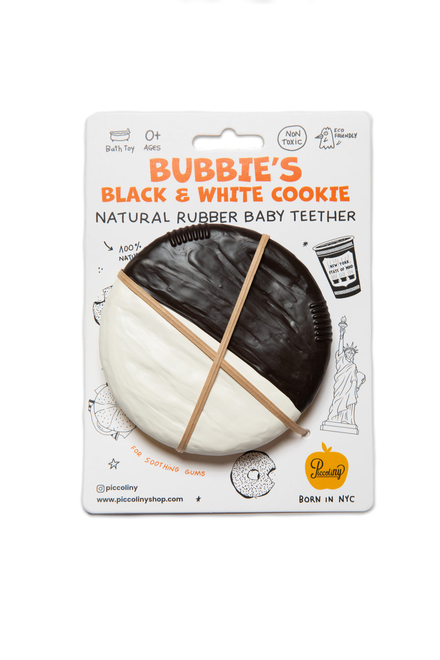 Bubbies Black & White Cookie Teether