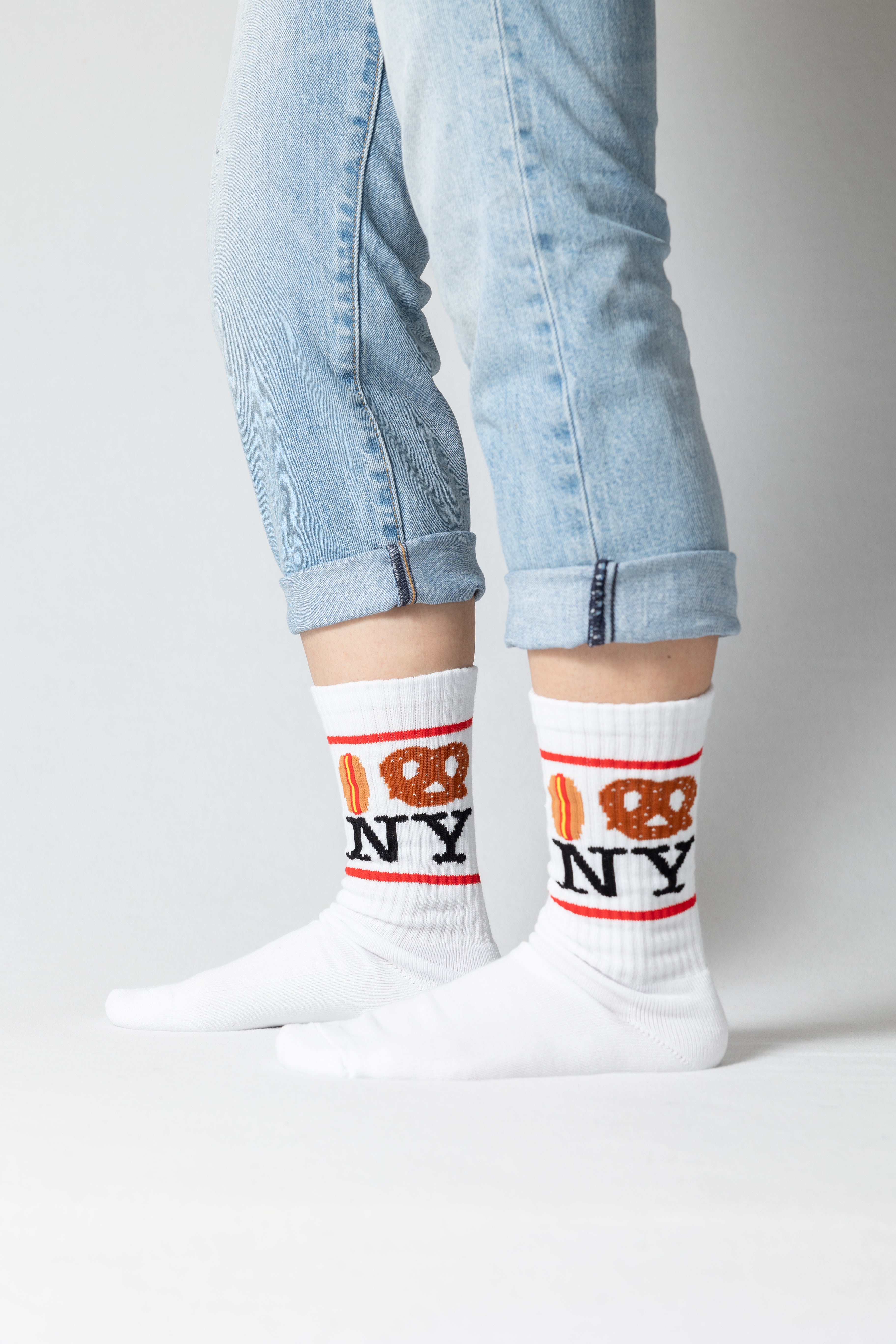 Hot Dog Pretzel NY Unisex Socks