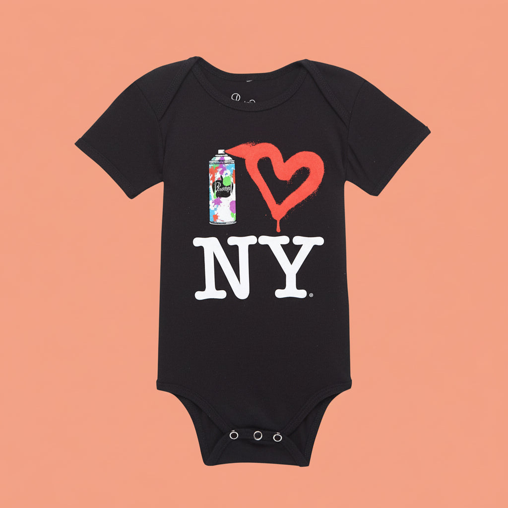 Spray Paint Heart NY Onesie