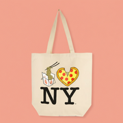 Lo Mein Pizza NY Large Tote