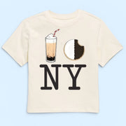 Egg Cream Black & White Cookie NY Tee
