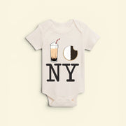 Egg Cream Black & White Cookie NY Onesie