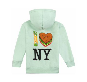 Cannoli Rainbow Cookie NY Hoodie - Heather Pistachio