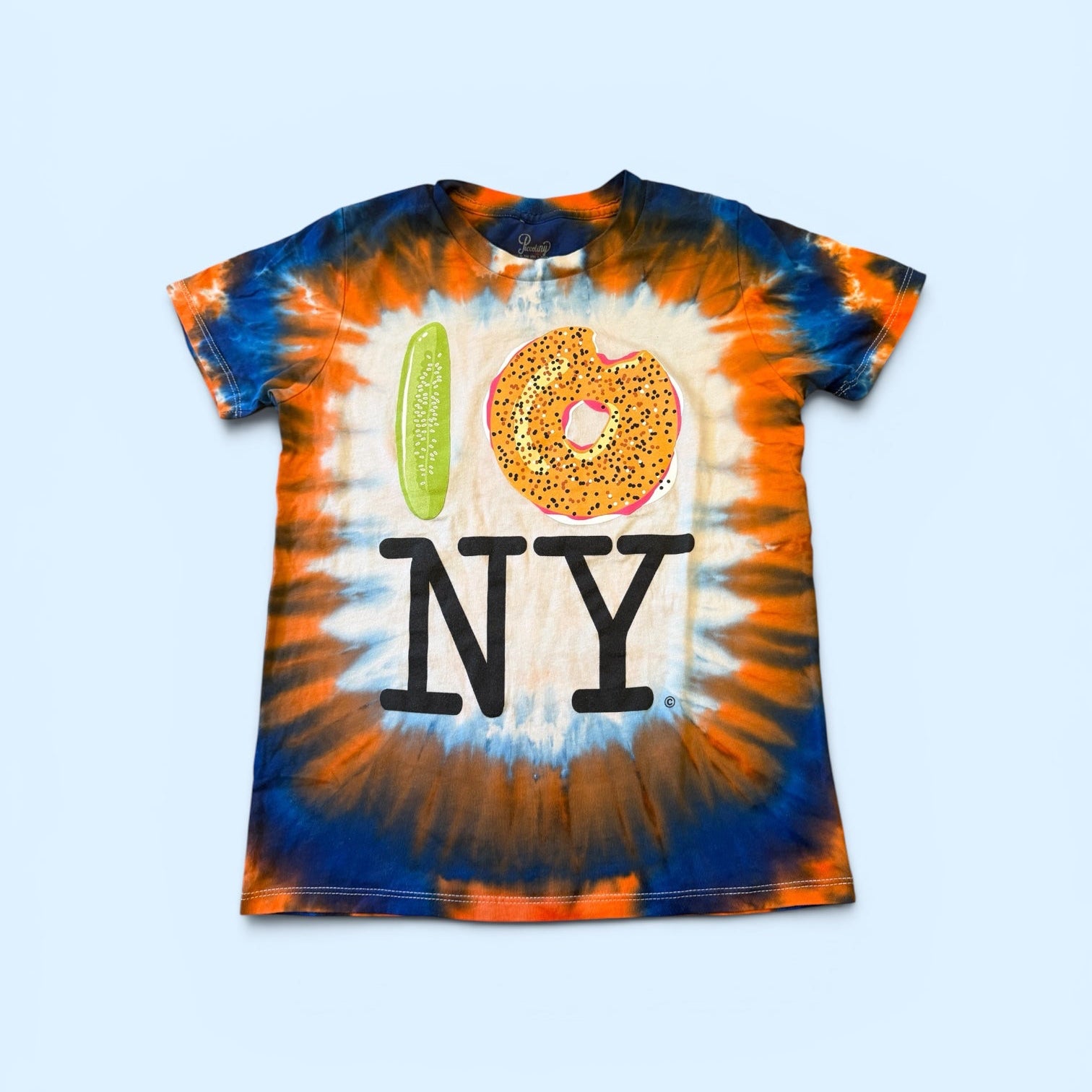 Knickerbocker Pride Tie Dye Pickle Bagel NY Tee