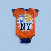 Knickerbocker Pride Tie Dye Coffee Bacon Egg & Cheese NY Onesie