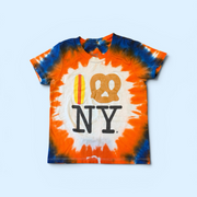 Knickerbocker Pride Tie Dye Hot Dog Pretzel NY Tee