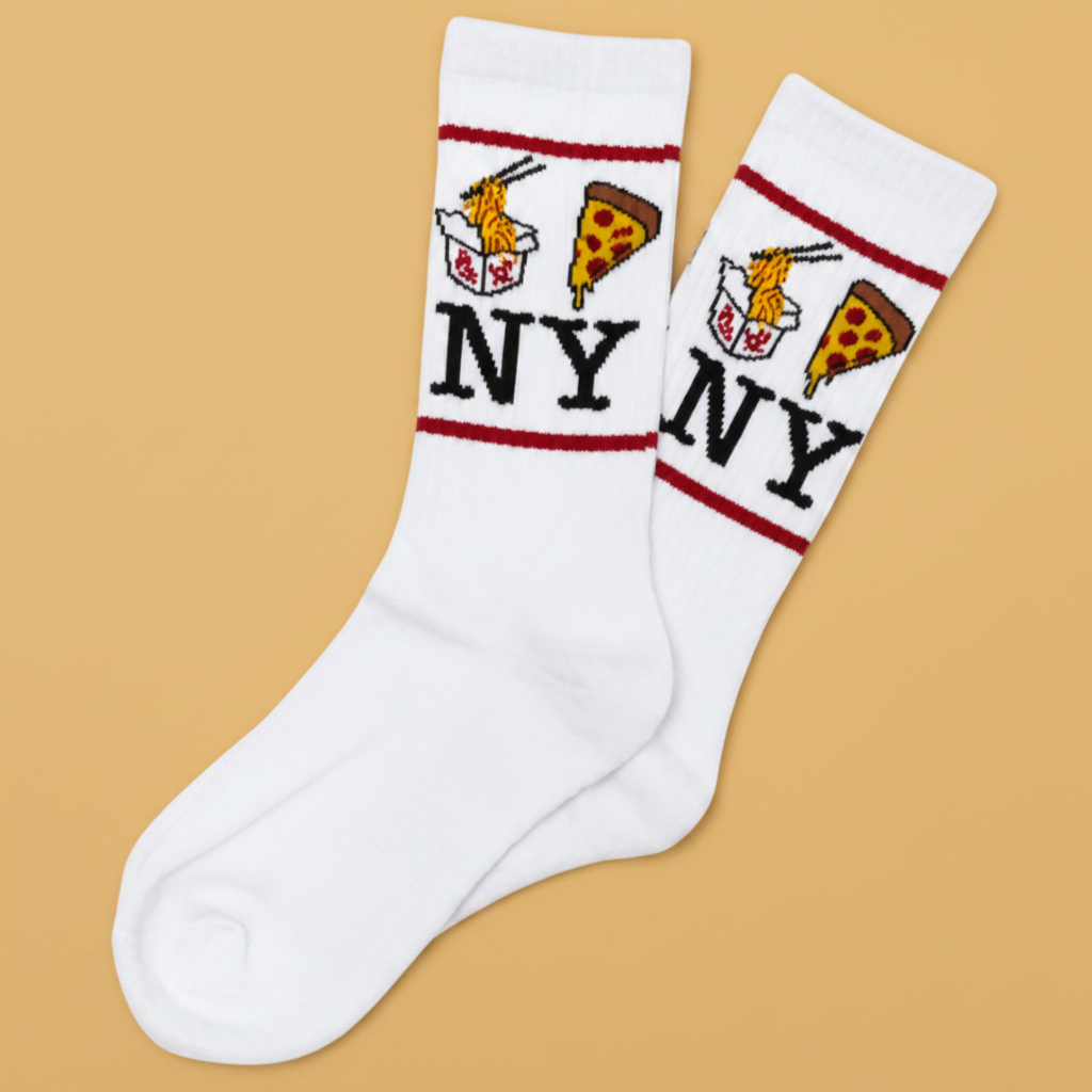 Lo Mein Pizza NY Unisex Socks