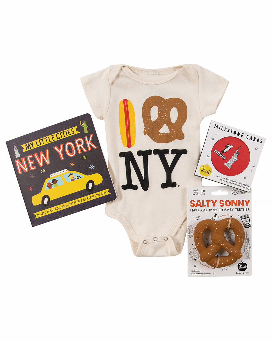 Hot Dog Pretzel NY Baby Gift Set