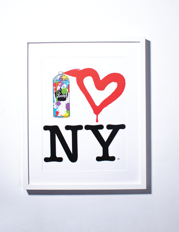 Spray Paint Heart NY Poster