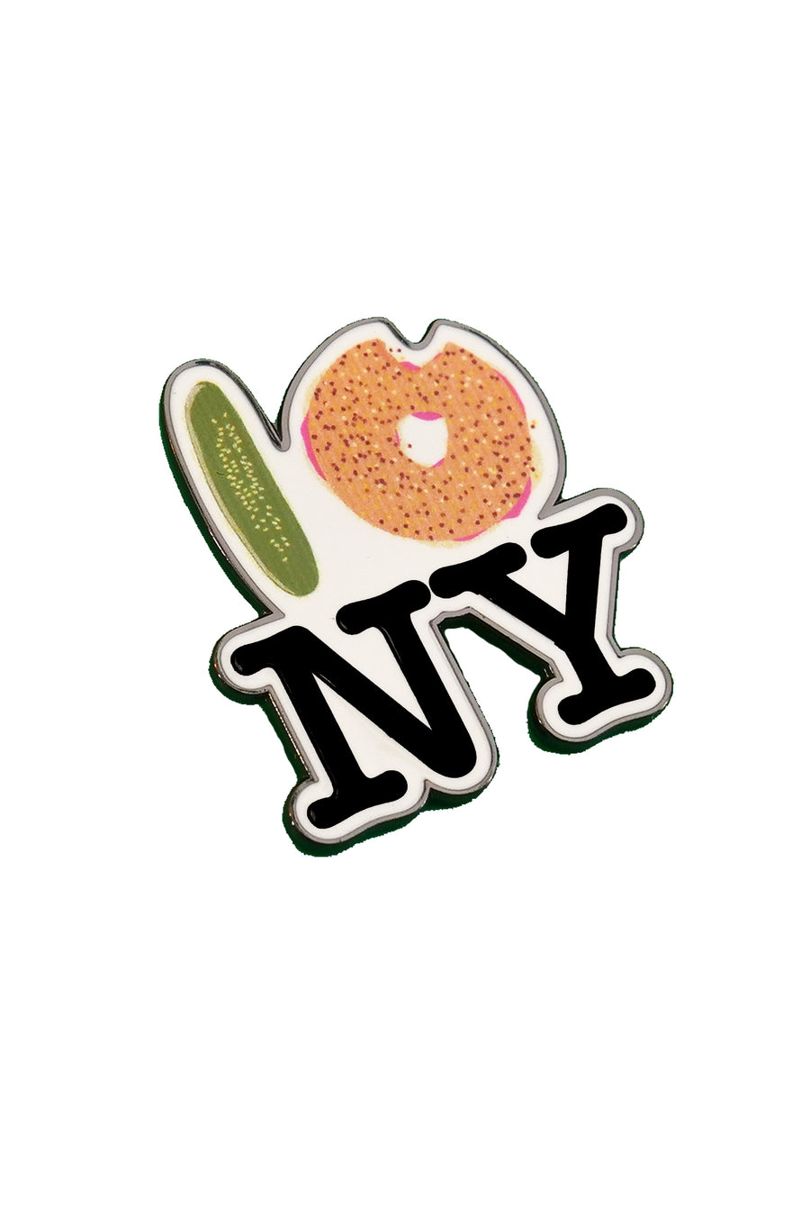 Pickle Bagel New York Enamel Pin