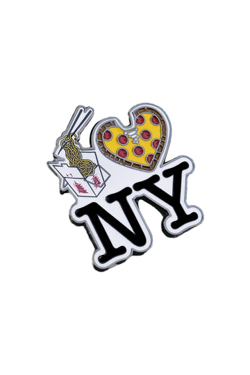 Lo Mein Pizza New York Enamel Pin