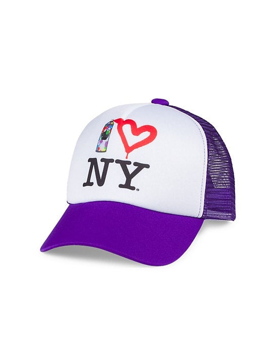 Spray Paint NY Trucker Hat - Purple